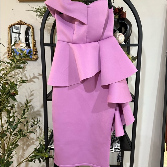 karolina One-Shoulder Lavender Dress size medium - Picture 2 of 10